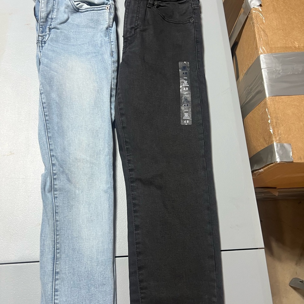 Aeropostale High Rise Black and Blue Jeans